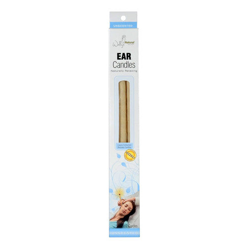 Wallys Natural Unscented Ear Candles, Beeswax - 2 Ea